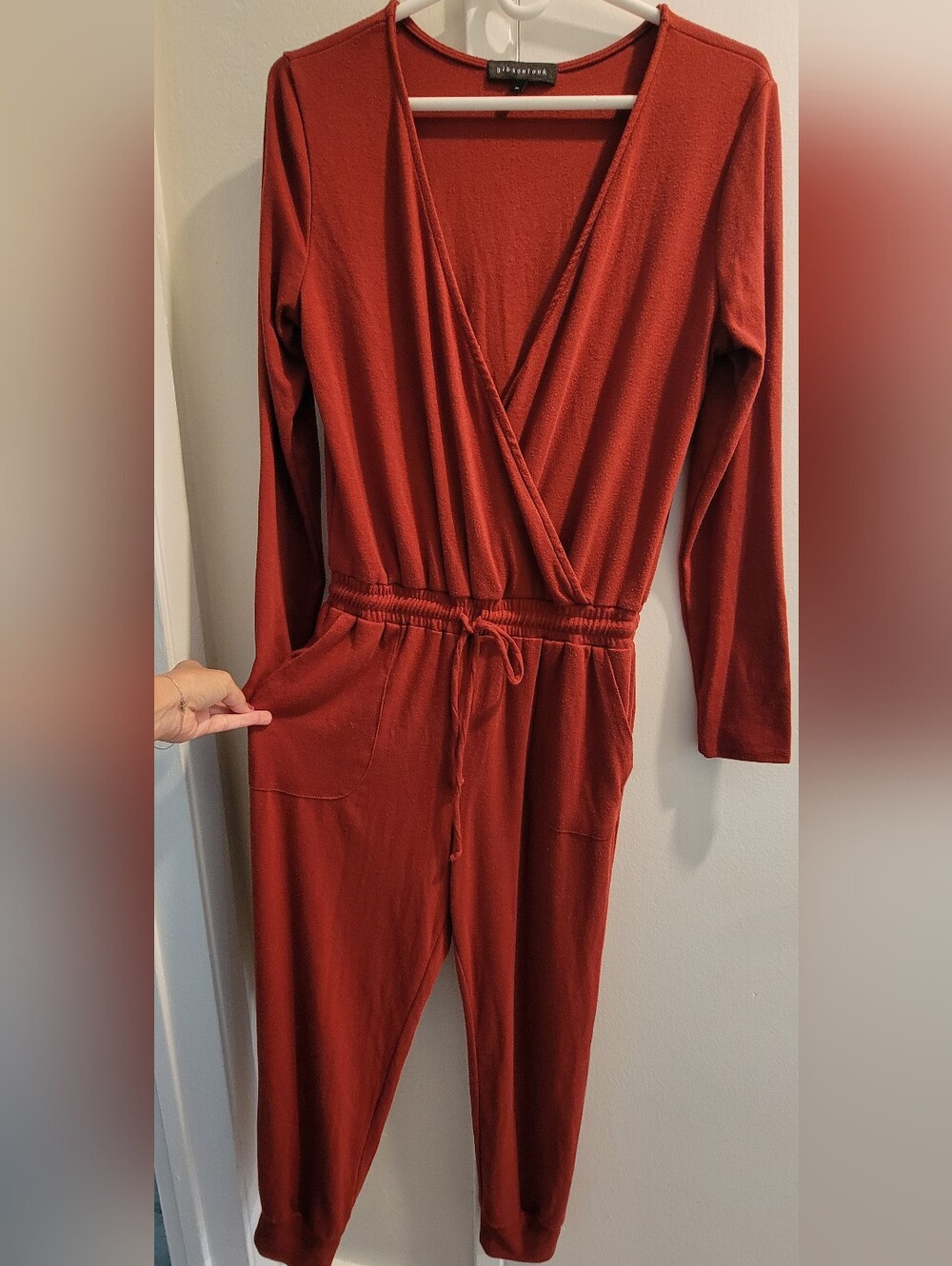 GibsonLook Brick Red Jumpsuit M